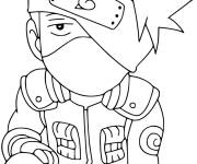 Coloriage Jeune Kakashi accroupi