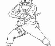 Coloriage Jeune Kakashi au combat