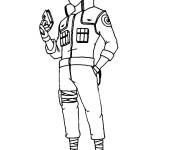 Coloriage Kakashi au crayon noir