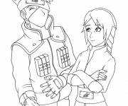 Coloriage Kakashi avec sa bien aim&eacute;e