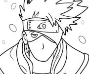 Coloriage Kakashi avec son bandeau ninja