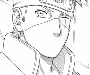 Coloriage Kakashi cligne l'oeil
