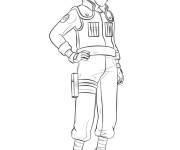 Coloriage Kakashi corps entier en vecteur