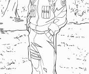 Coloriage Kakashi dans la foret pour enfants
