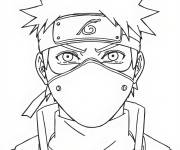 Coloriage Kakashi en masque pour les tout-petits