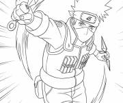 Coloriage Kakashi en motion