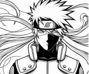 Coloriage Kakashi en noir et et blanc imprimable