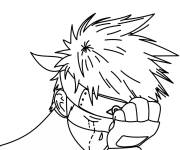 Coloriage Kakashi en pleurant