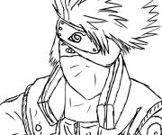 Coloriage Kakashi en tenu de combat