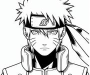 Coloriage Kakashi en tenu de Naruto