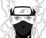 Coloriage Kakashi en transformation