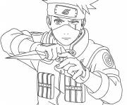 Coloriage Kakashi et l'arme de ninja