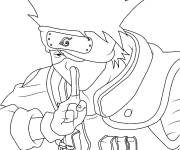 Coloriage Kakashi et l'attaque Shinobi