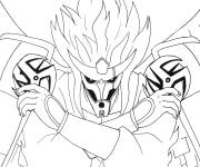 Coloriage Kakashi et la technique Susano