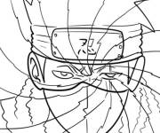 Coloriage Kakashi et le Jutsu espace-temps de Kamui