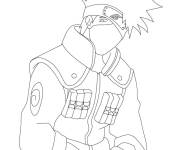 Coloriage Kakashi Hatake assis