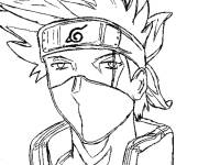 Coloriage Kakashi Hatake au crayon