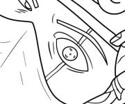 Coloriage Kakashi Hatake avec l'&oelig;il Sharingan