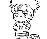 Coloriage Kakashi Hatake avec un chien