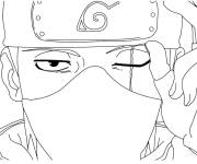 Coloriage et dessins gratuit Kakashi Hatake clin d'oeil à imprimer