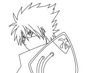 Coloriage Kakashi Hatake en chapeau hokage