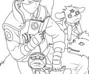 Coloriage Kakashi Hatake en lisant