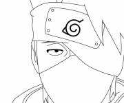 Coloriage Kakashi Hatake en masque