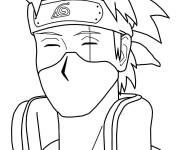 Coloriage Kakashi Hatake en souriant