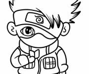 Coloriage Kakashi Hatake facile