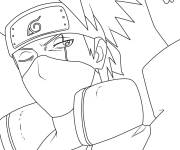 Coloriage Kakashi Hatake h&eacute;ros de manga