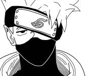 Coloriage Kakashi Hatake ninja masqu&eacute;