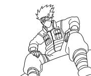 Coloriage Kakashi Hatake se repose