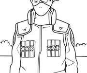 Coloriage Kakashi Hatake se sent calme