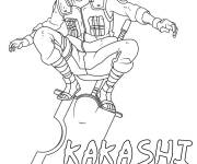Coloriage Kakashi Hatake sur l'&eacute;p&eacute;e