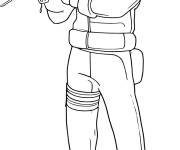 Coloriage Kakashi lance sa boule d'&eacute;nergie