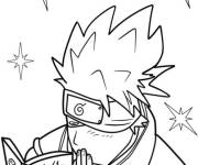 Coloriage Kakashi lisant Icha Icha Livre &agrave; motifs