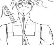 Coloriage Kakashi masqu&eacute; avec des armes