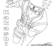 Coloriage Kakashi ninja en portrait