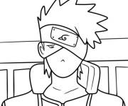 Coloriage Kakashi ninja en vecteur
