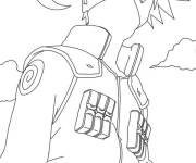 Coloriage Kakashi ninja sortant pendant la nuit