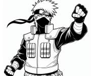Coloriage Kakashi ninja victorieux