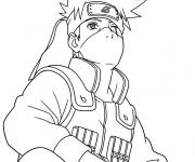 Coloriage Kakashi pensif
