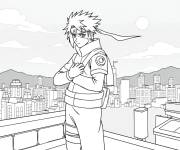 Coloriage Kakashi sans la ville