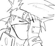 Coloriage Kakashi se sent triste