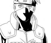 Coloriage Kakashi style manga