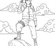 Coloriage Kakashi sur la montagne