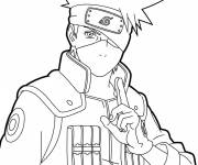 Coloriage Kakashi technicien d'art martial