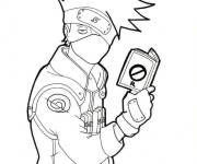 Coloriage Kakashi tenant un livre