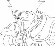 Coloriage Kakashi Utilise la Shinobi
