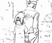 Coloriage L'histoire de Kakashi et Sasuke